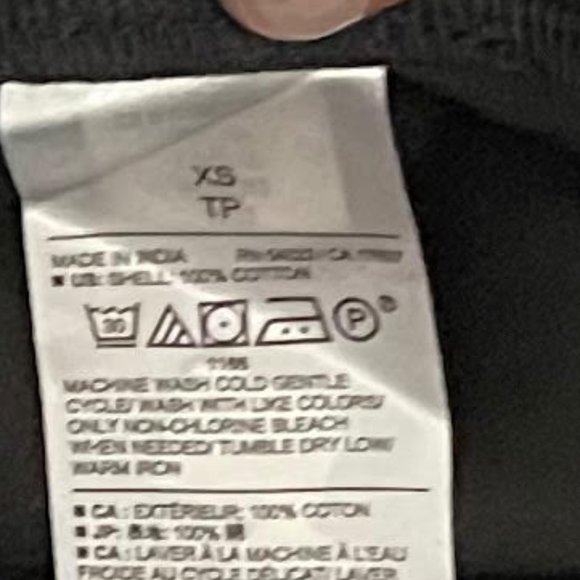 Banana Republic Factory Black Corduroy V Neck Long Sleeve Peplum Top NWT - Picture 8 of 9